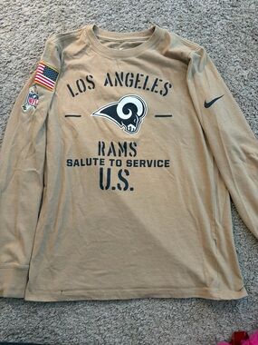 Nike Tan Los Angeles Rams Salute to Service Long Sleeve Shirt